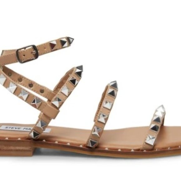 Steve Madden Spike Sandals Tan- Size 8.5 (they run small, size up) - Picture 7 of 7